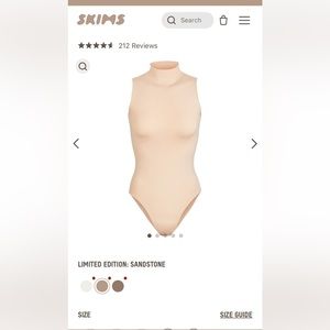 Never worn - SKIMS Essential Mock Neck Sleeveless Bodysuit !